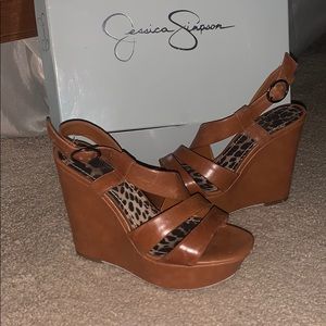 Jessica Simpson Claria wedge sandal, tan